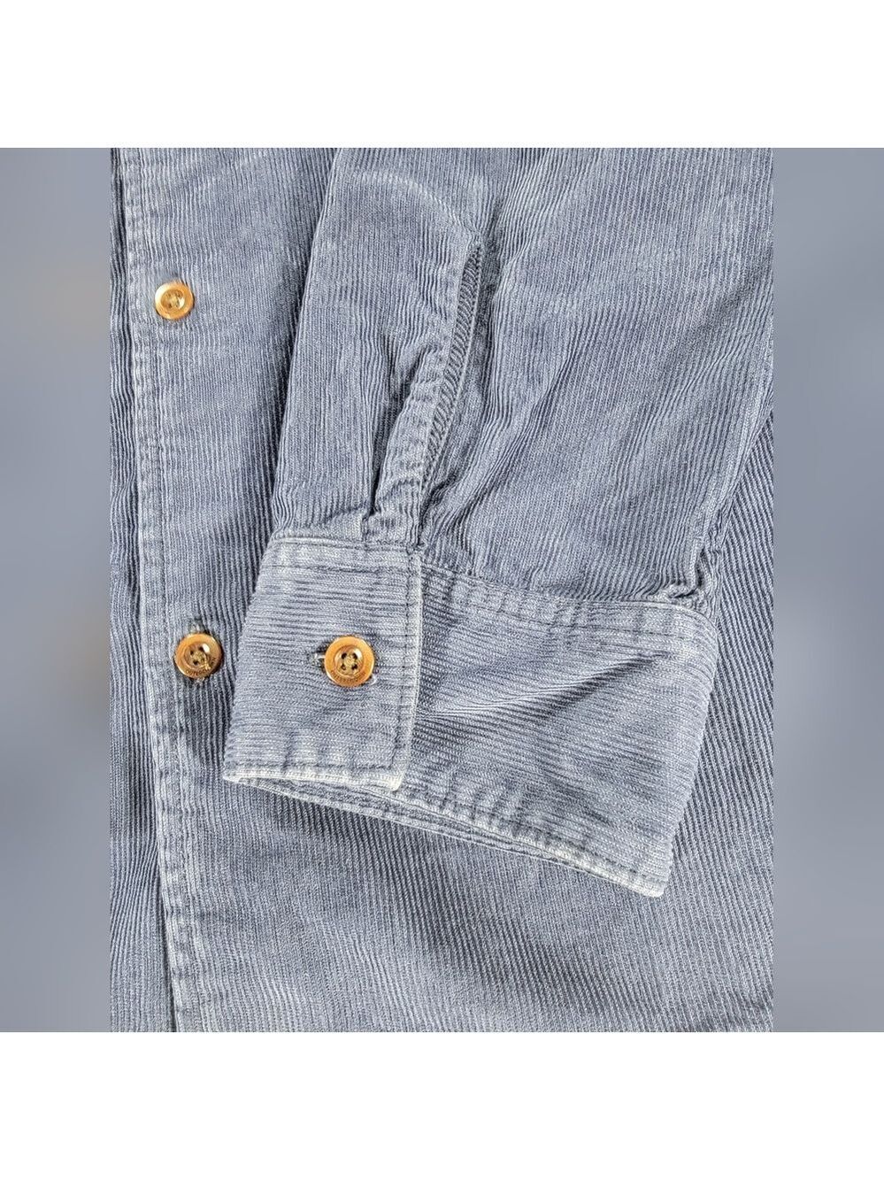 Outerknown Shirt Mens XL Extra Large Dark Blue Corduroy Button Up Organic Cotton - Picture 3 of 10